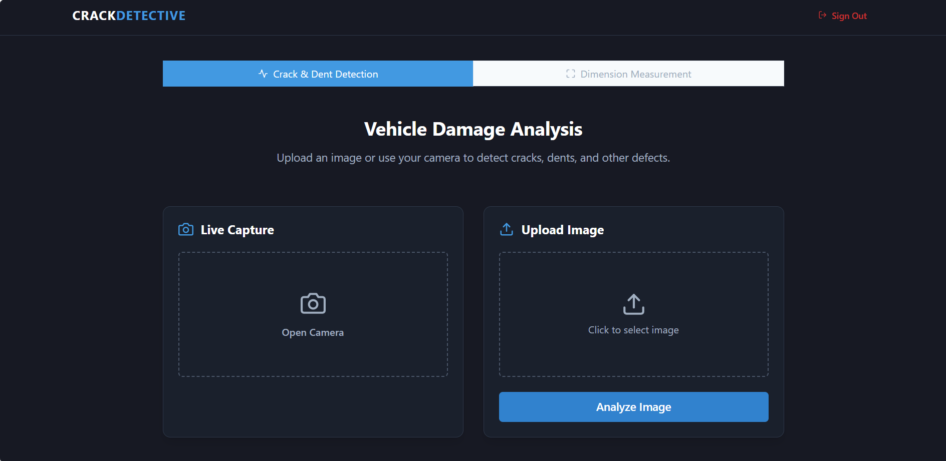 Crack Detective results